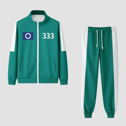 Unisex Graphic Print Tracksuit Set | Zip Front Jacket Jogger Pants Casual Wear-Costume Set-Sasha Sydney