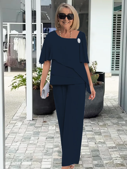 Women Pantsuit | Elegant Relaxed Two-Piece Set