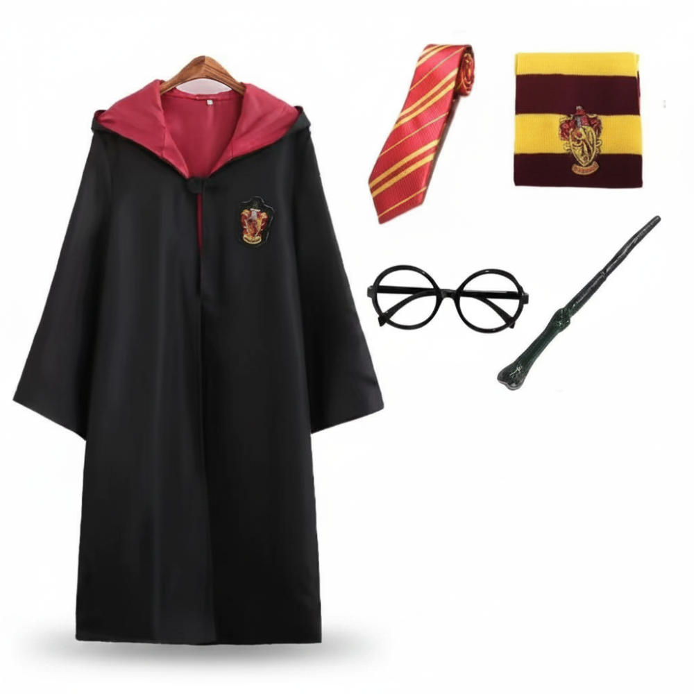 Harry Potter Gryffindor Robe | Wizard Cloak Set-Costume Set-Sasha Sydney