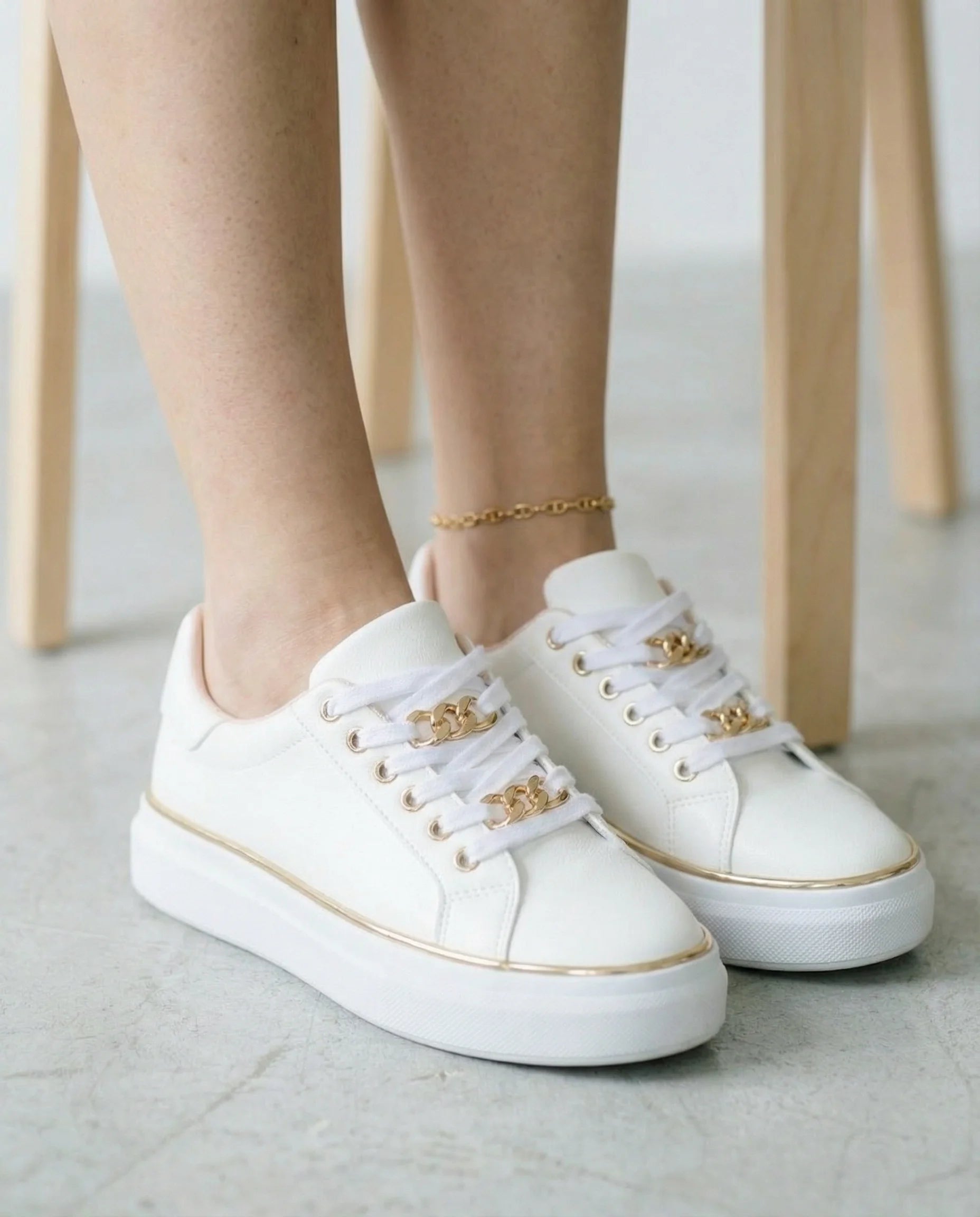 Women's Casual Chain Lace Shoes | Comfort Fit Everyday Wear-Women Shoes-Sasha Sydney