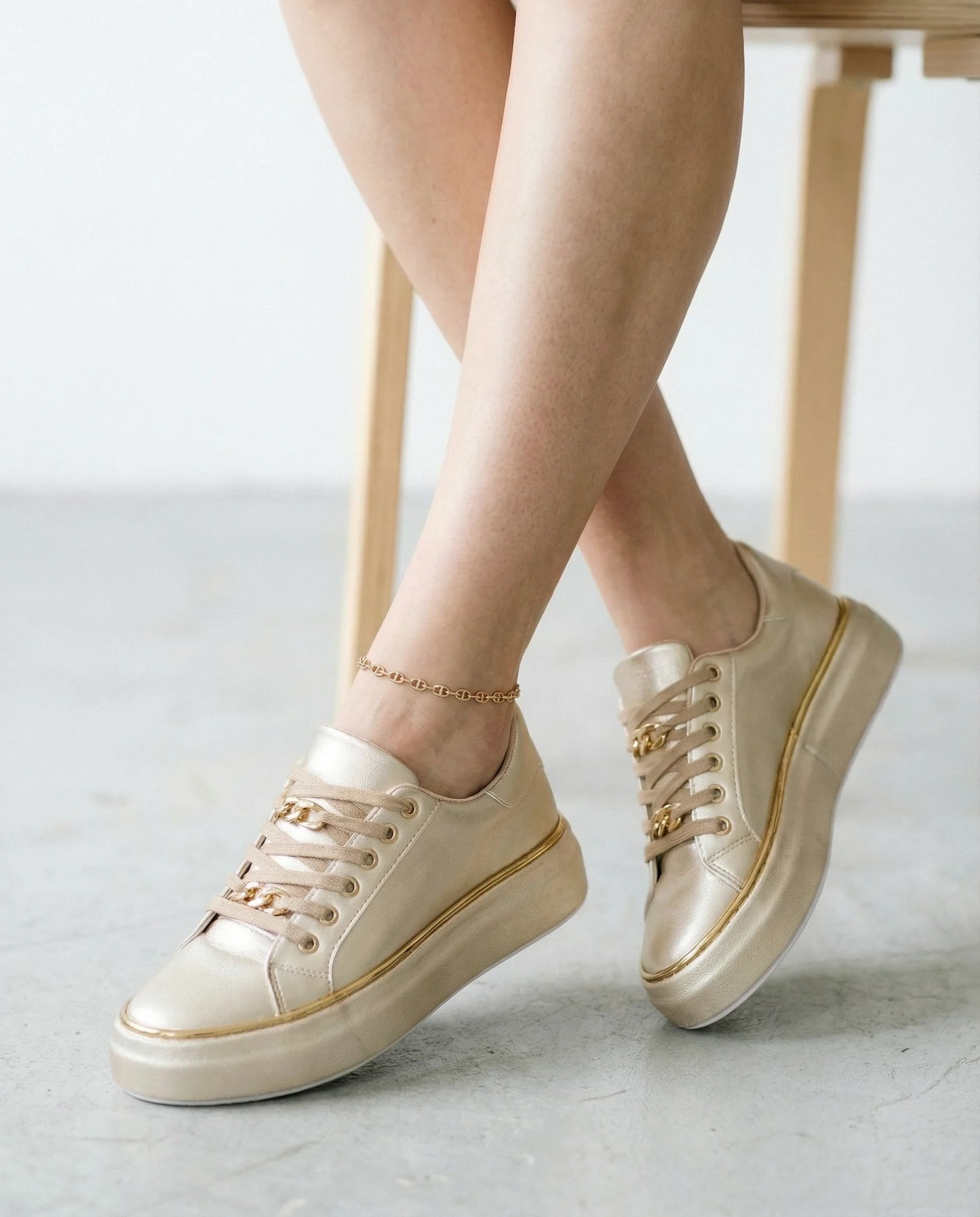 Women's Casual Chain Lace Shoes | Comfort Fit Everyday Wear-Women Shoes-Sasha Sydney