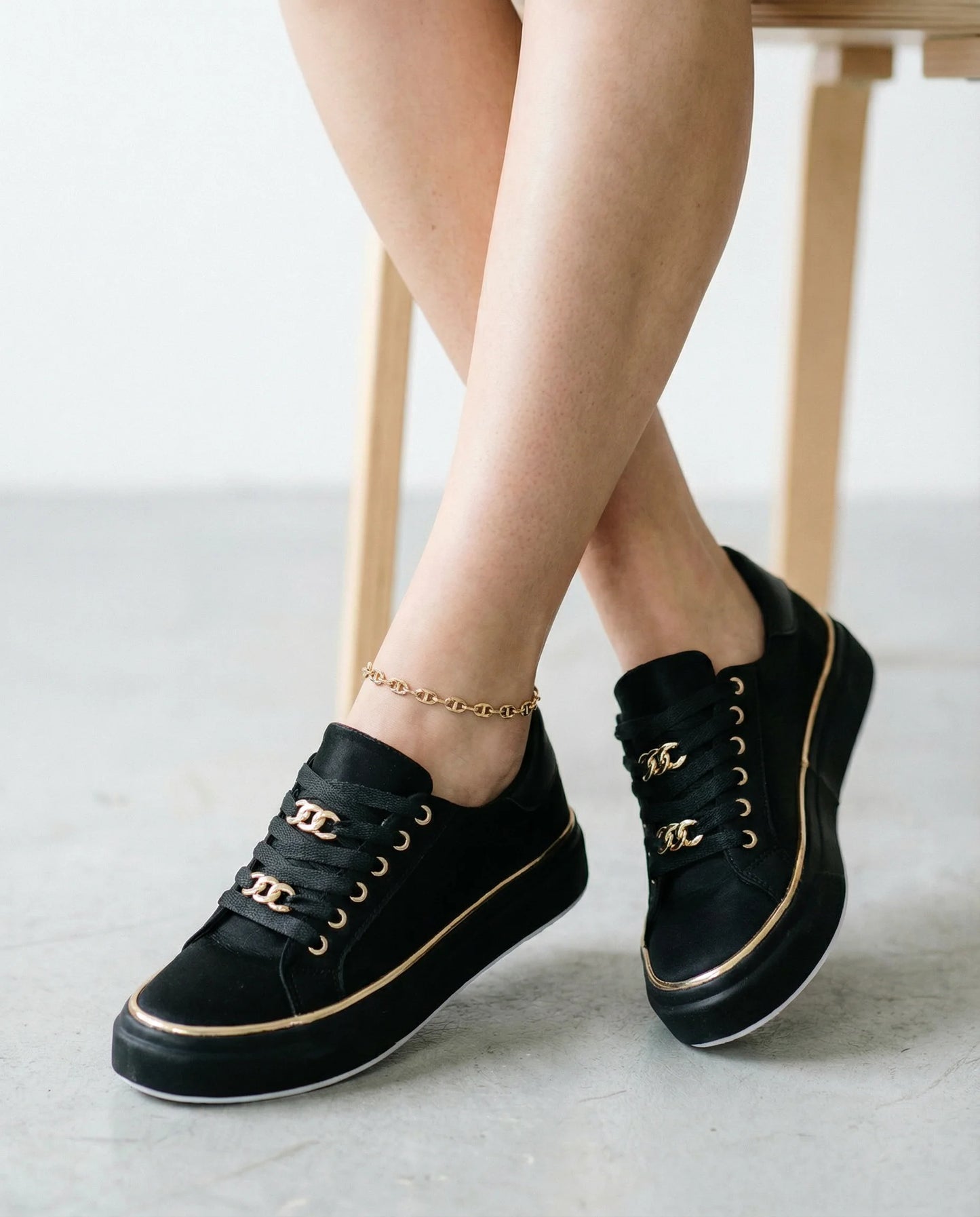 Women's Casual Chain Lace Shoes | Comfort Fit Everyday Wear-Women Shoes-Sasha Sydney