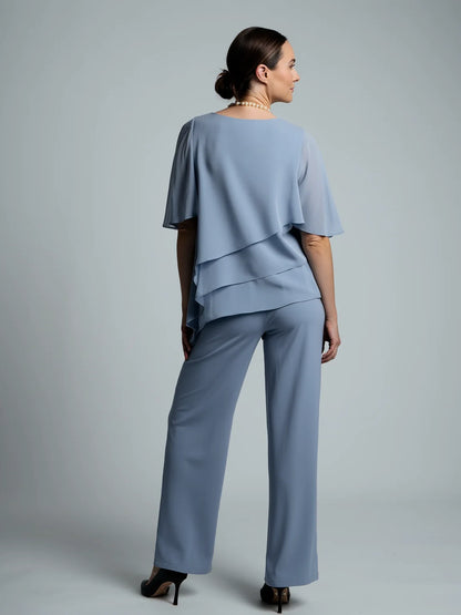 Women's Elegant Pantsuit | Relaxed Fit Two Piece Occasion Wear-Women Pantsuit-Sasha Sydney