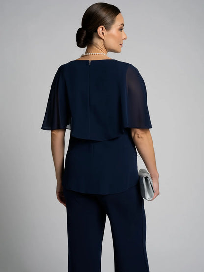 Women's Elegant Pantsuit | Relaxed Fit Two Piece Occasion Wear-Women Pantsuit-Sasha Sydney