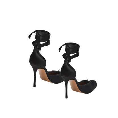 Women's Plain Heels | Ankle Wrap Bow Formal Wear 6