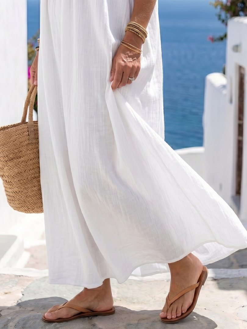 Women's Sleeveless Maxi Dress | Strappy Relaxed Holiday Wear-Dress-Sasha Sydney