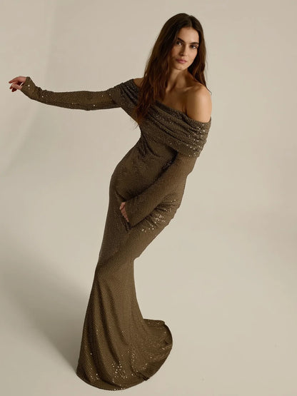 Women’s Ball Gown | Off Shoulder Long Design-Women Dress-Sasha Sydney