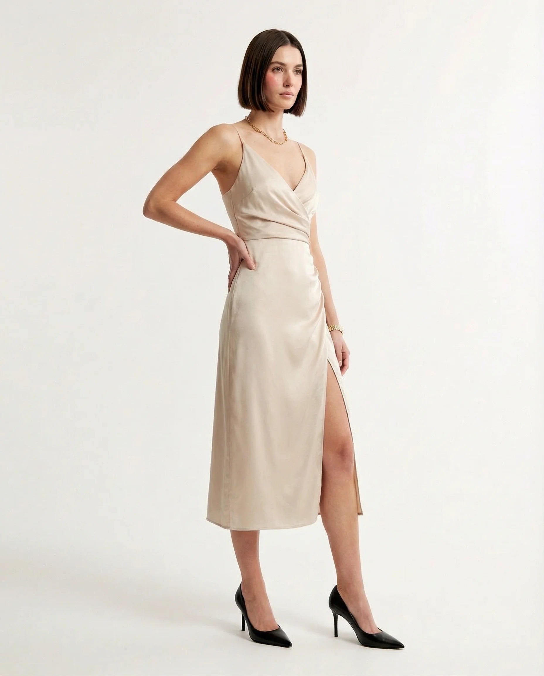 Women’s Evening Dress | Strap Slit Design-Women Dress-Sasha Sydney