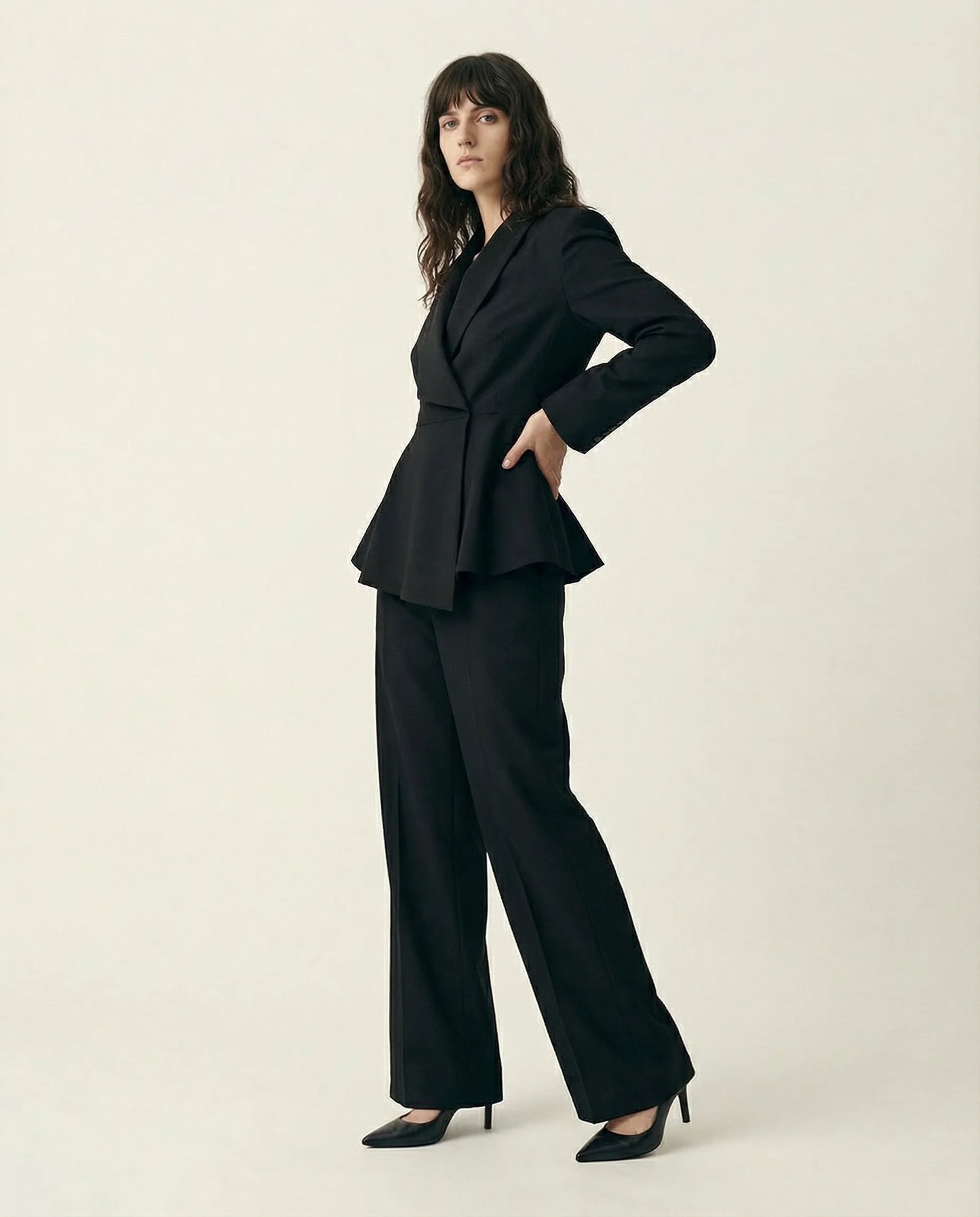 Women's Peplum Pantsuit | Two Piece Design Formal Occasion-Women Pantsuit-Sasha Sydney