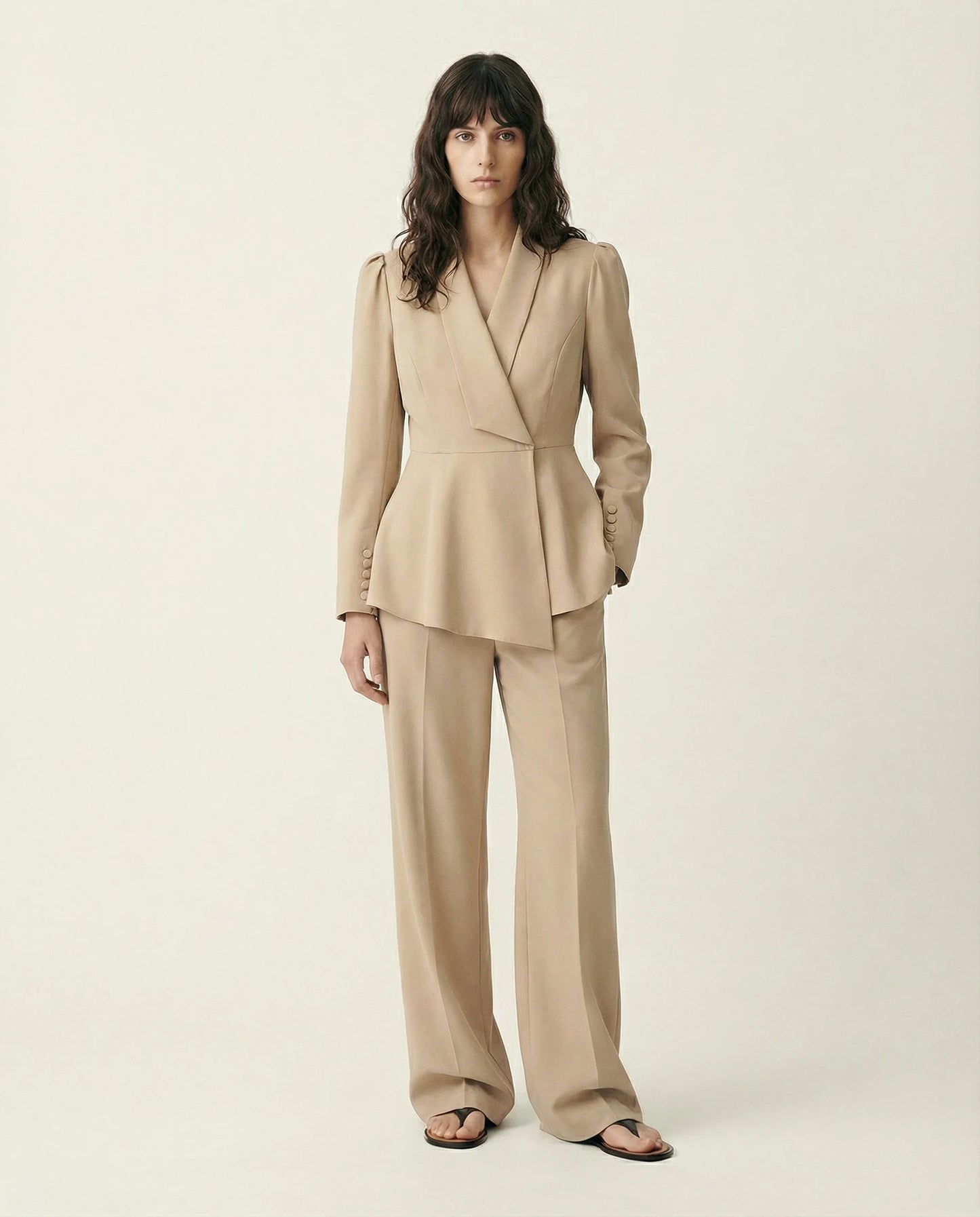 Women's Peplum Pantsuit | Two Piece Design Formal Occasion-Women Pantsuit-Sasha Sydney