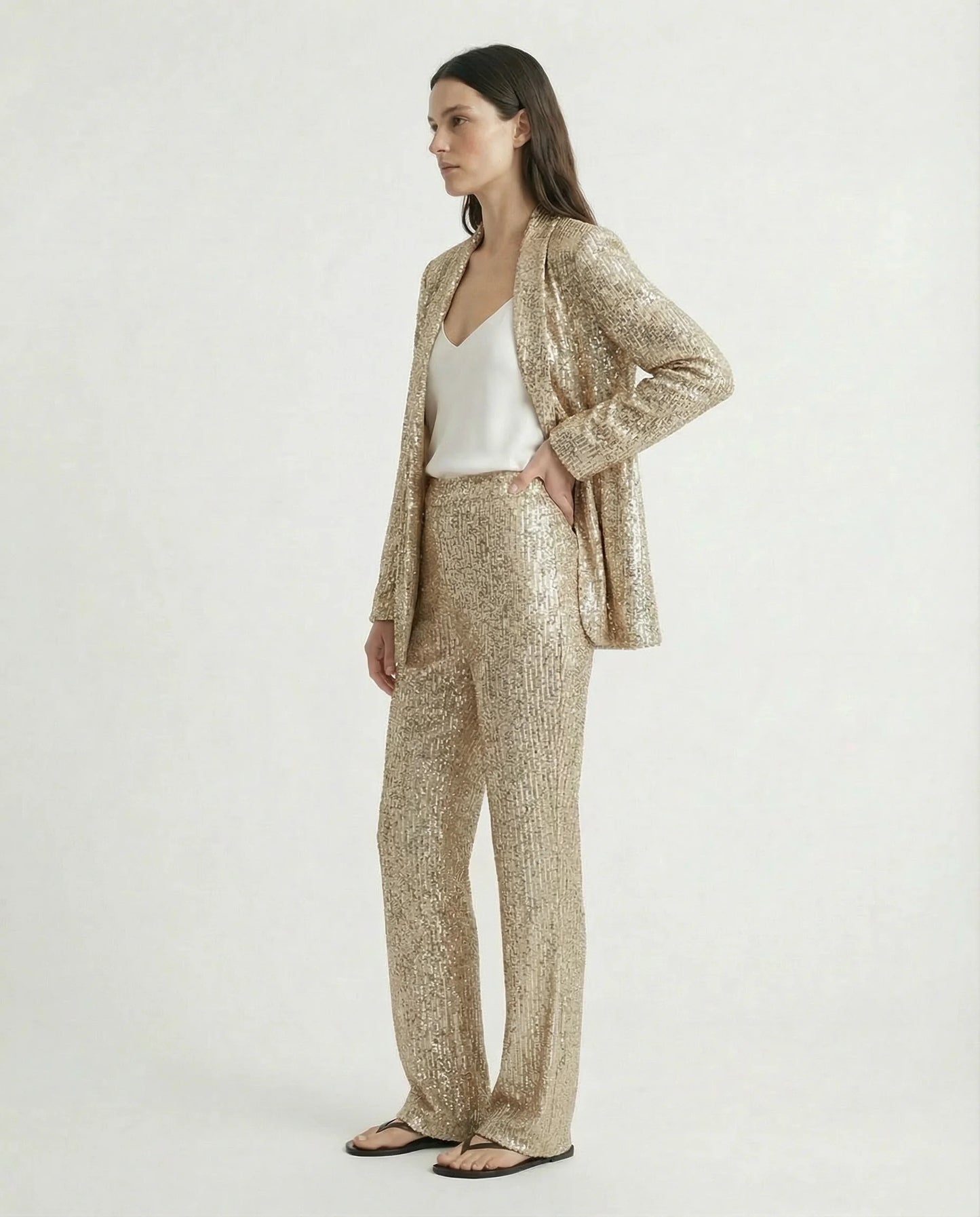 Women's Elegant Pantsuit | Two Piece Design Formal Occasion-Women Pantsuit-Sasha Sydney