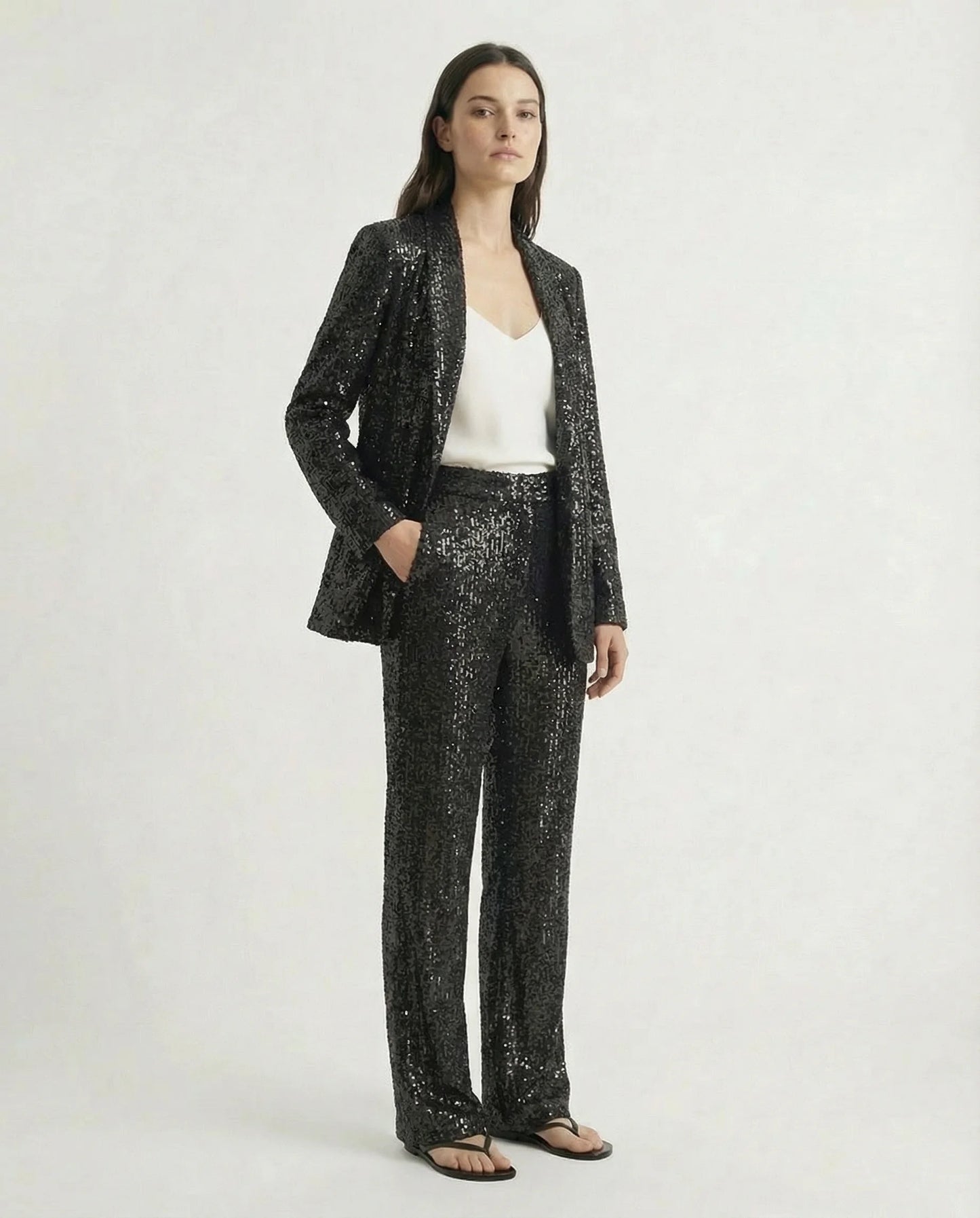 Women's Elegant Pantsuit | Two Piece Design Formal Occasion-Women Pantsuit-Sasha Sydney