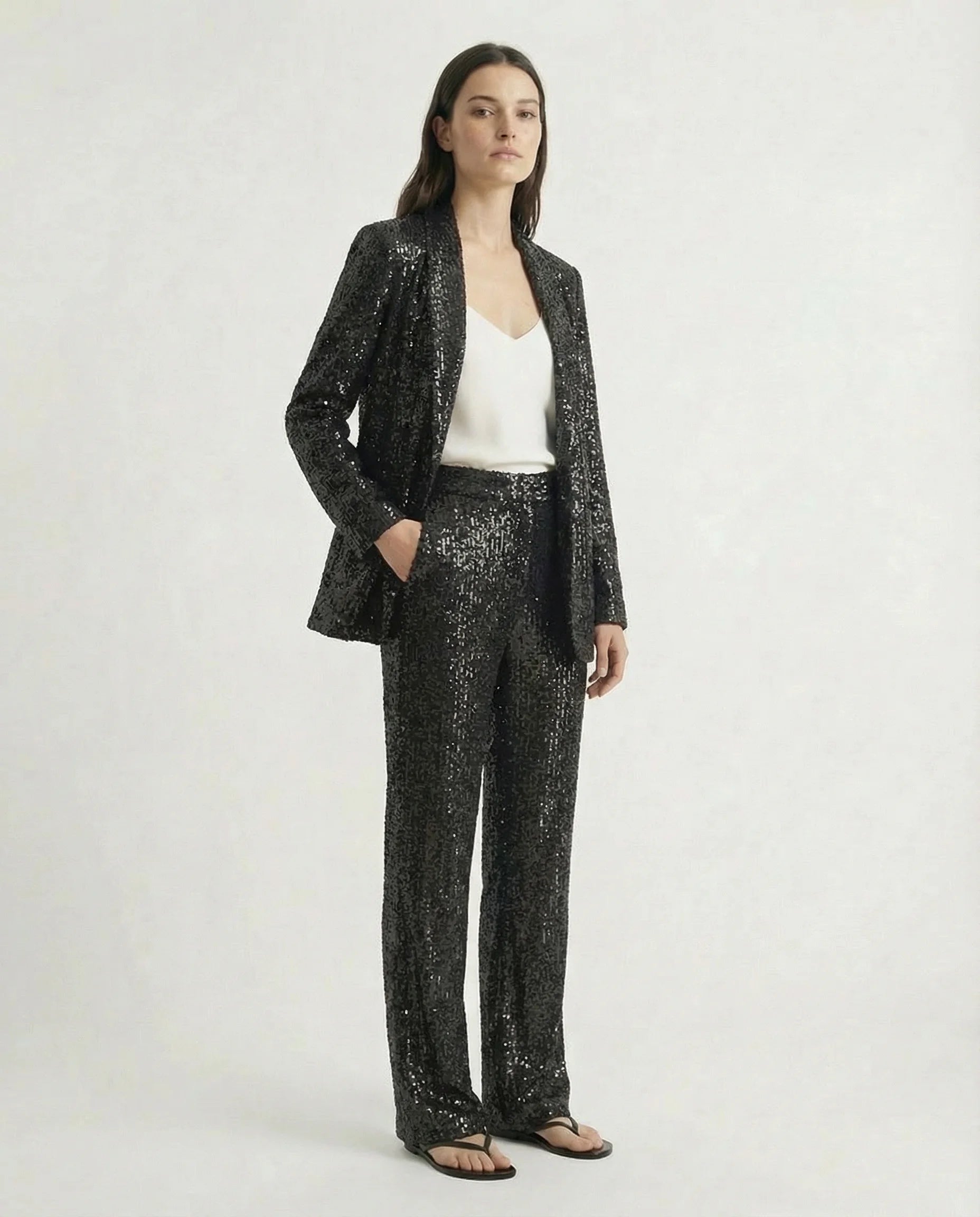 Women's Elegant Pantsuit | Two Piece Design Formal Occasion-Women Pantsuit-Sasha Sydney