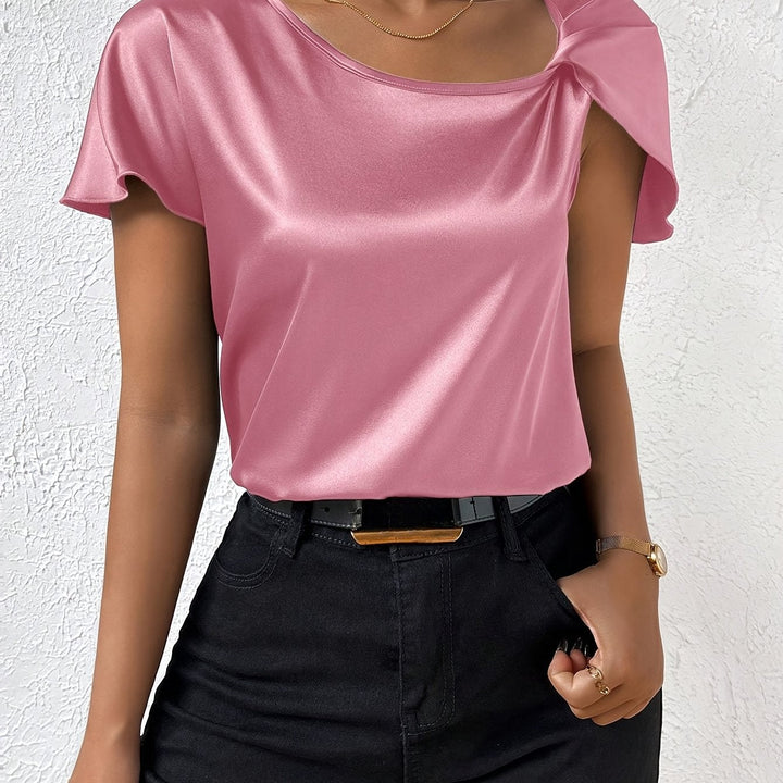 Loretta | Women Draped Top | Chic Shoulder Detail