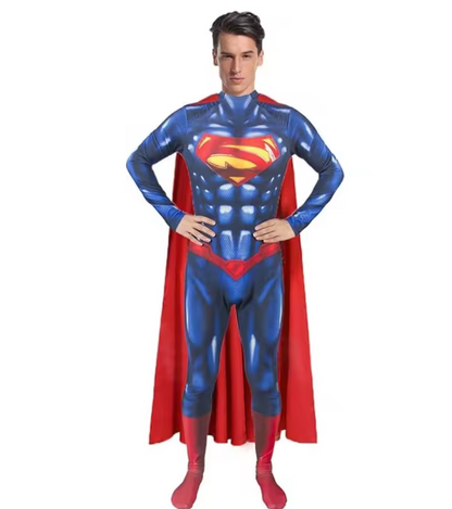 Adult Hero Costume Jumpsuit | Printed Fancy Dress Party Wear