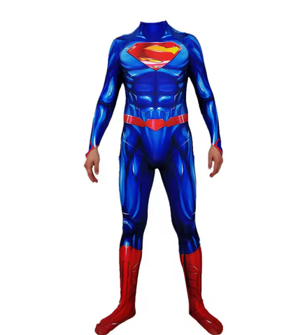 Adult Hero Costume Jumpsuit | Printed Fancy Dress Party Wear