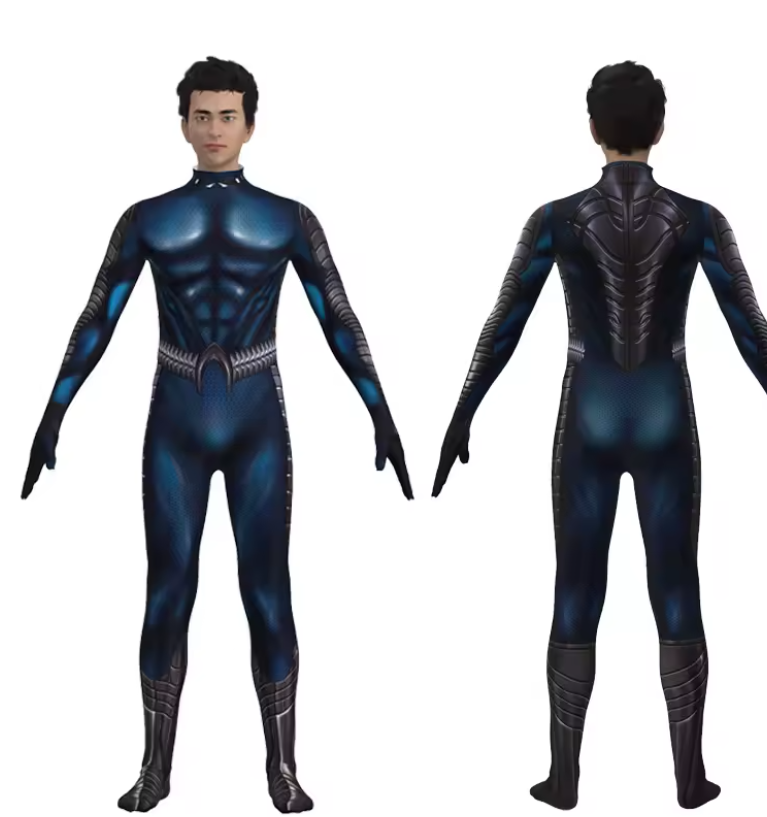 Adult Hero Costume Jumpsuit | Printed Fancy Dress Party Wear