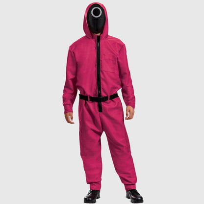 Squid Game Guard Costume | Hooded Cosplay Jumpsuit-Costume Set-Sasha Sydney
