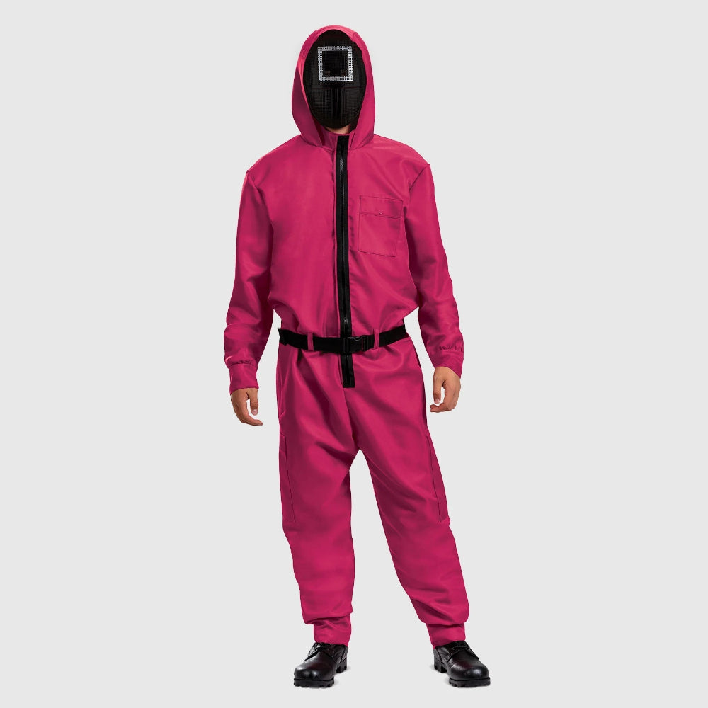 Squid Game Guard Costume | Hooded Cosplay Jumpsuit-Costume Set-Sasha Sydney