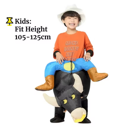 Adults Kids Cowboy Animal Costume | Carry On Inflatable Party Wear