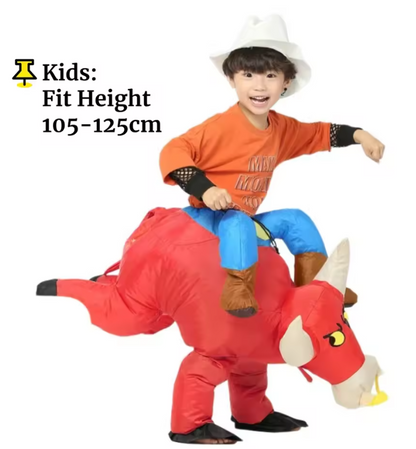 Adults Kids Cowboy Animal Costume | Carry On Inflatable Party Wear
