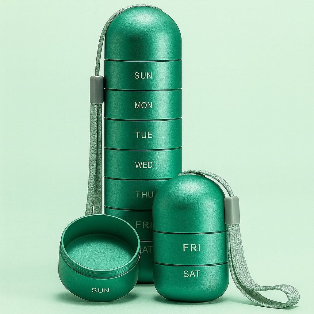 Pill Box | Weekly Pill Organizer-Pillbox-Sasha Sydney