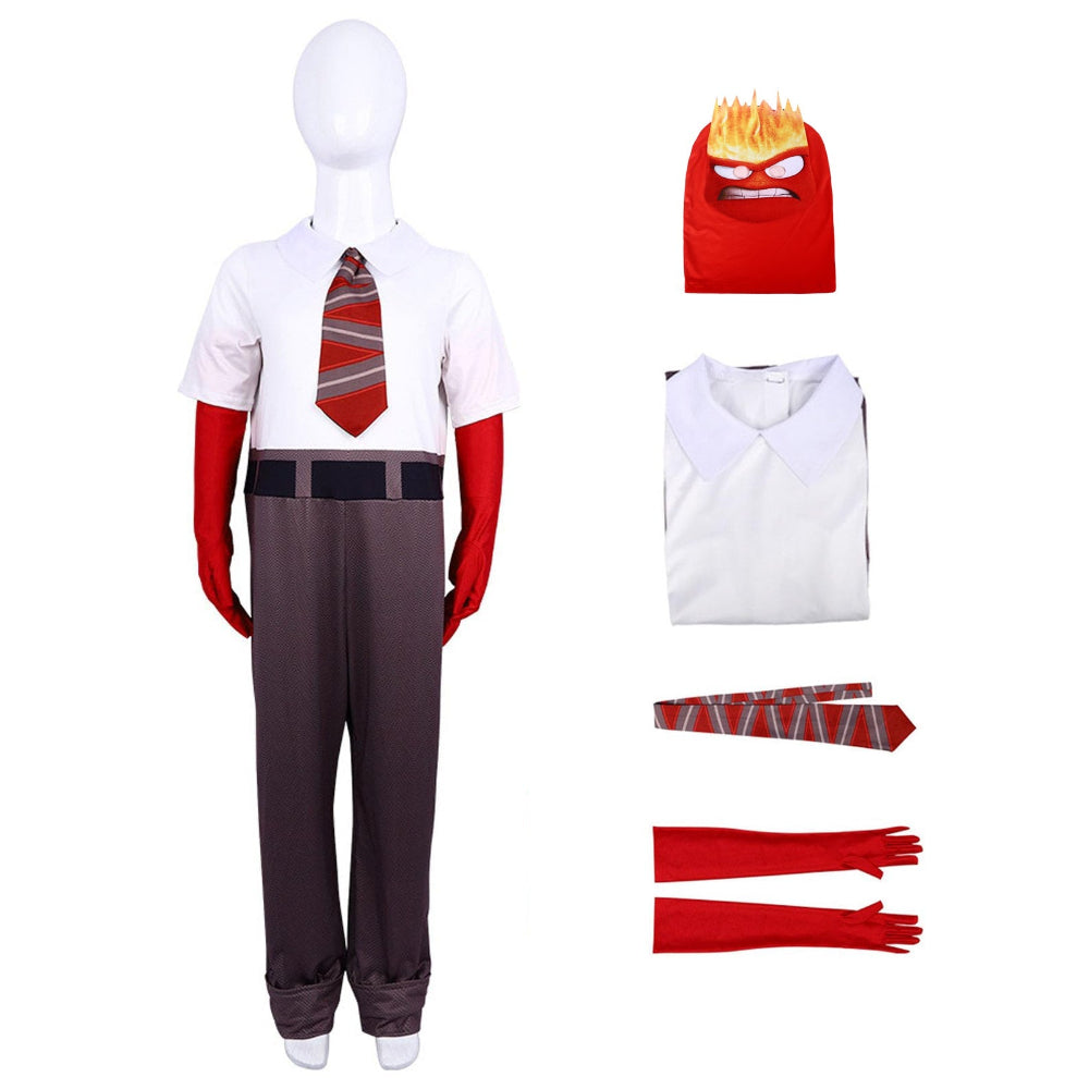 Anger Inside Out Costume | Inside Out Cosplay Outfit Set-Costume Set-Sasha Sydney