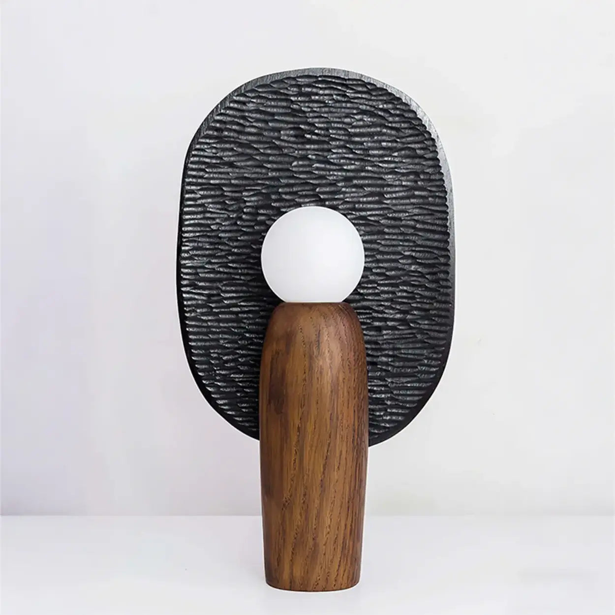 Artistic Sculptural Table Lamp | Oval Back Panel Table Light Interior Lighting-Table Lamp-Sasha Sydney