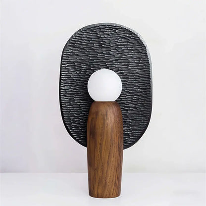 Artistic Sculptural Table Lamp | Oval Back Panel Table Light Interior Lighting-Table Lamp-Sasha Sydney