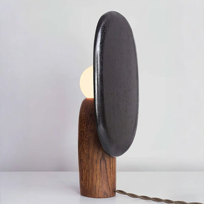 Artistic Sculptural Table Lamp | Oval Back Panel Table Light Interior Lighting-Table Lamp-Sasha Sydney