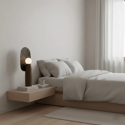 Artistic Sculptural Table Lamp | Oval Back Panel Table Light Interior Lighting-Table Lamp-Sasha Sydney