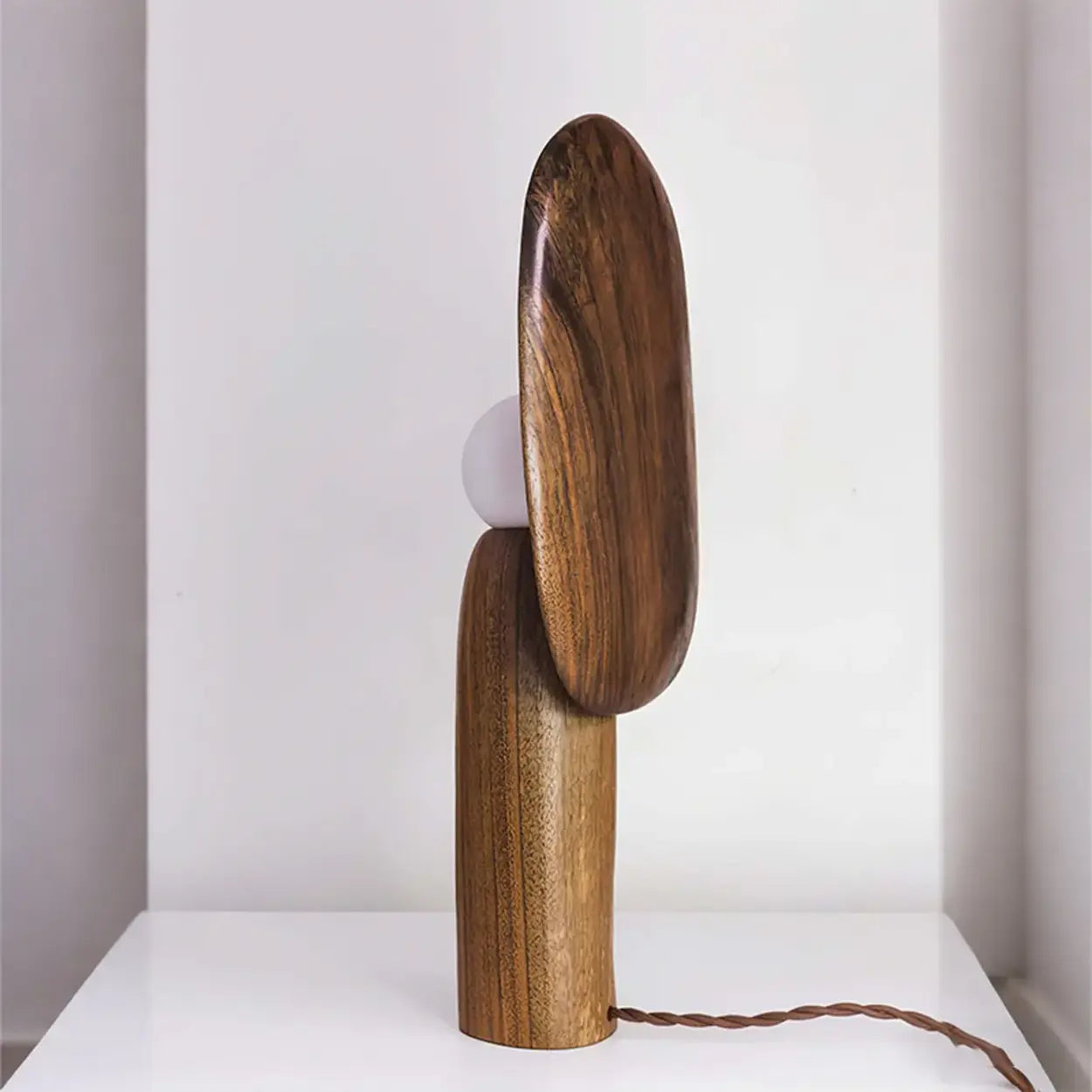 Artistic Sculptural Table Lamp | Oval Back Panel Table Light Interior Lighting-Table Lamp-Sasha Sydney