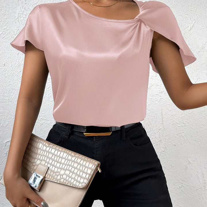 Loretta | Women Draped Top | Chic Shoulder Detail