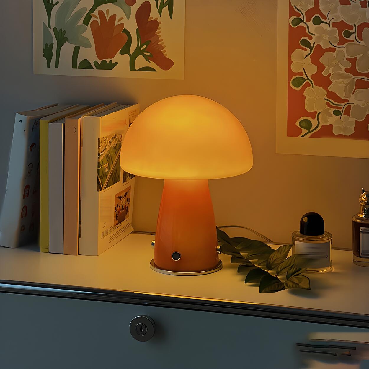 Bedroom Mushroom Table Lamp | Dome Shade Table Light Interior Lighting-Table Lamp-Sasha Sydney