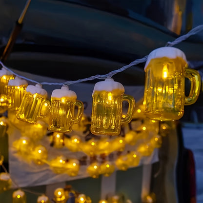 Beer Mug String Lights | LED Hanging Garland Party Camping Decoration-String Lights-Sasha Sydney