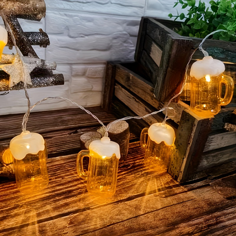Beer Mug String Lights | LED Hanging Garland Party Camping Decoration-String Lights-Sasha Sydney