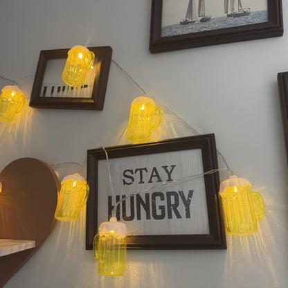 Beer Mug String Lights | LED Hanging Garland Party Camping Decoration-String Lights-Sasha Sydney