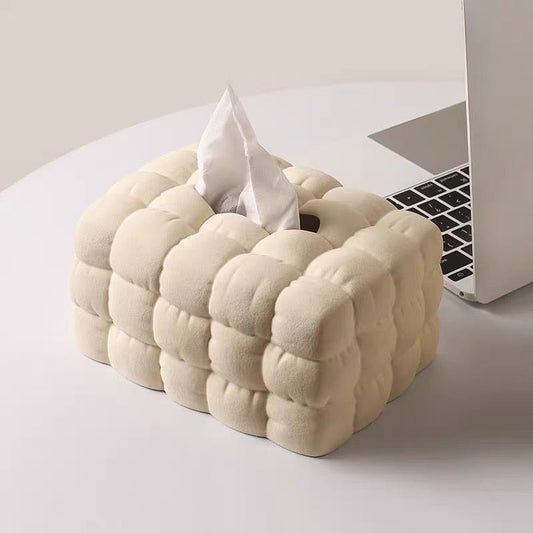 Bubble Tissue Box Cover | Plush Cube Desktop Organiser-Tissue Holder-Sasha Sydney