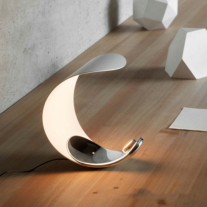 Designer Table Lamp | Modern Half Moon Light-Table Lamp-Sasha Sydney