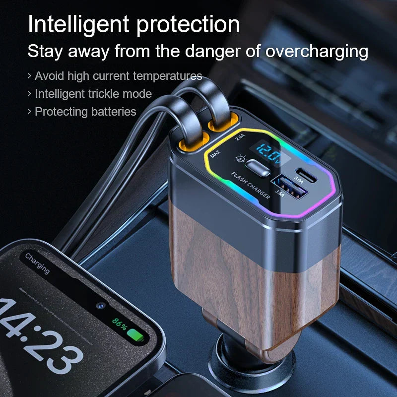 Car USB Charger Adapter | Multi Port Fast Charging Vehicle Accessory-Car Charger-Sasha Sydney