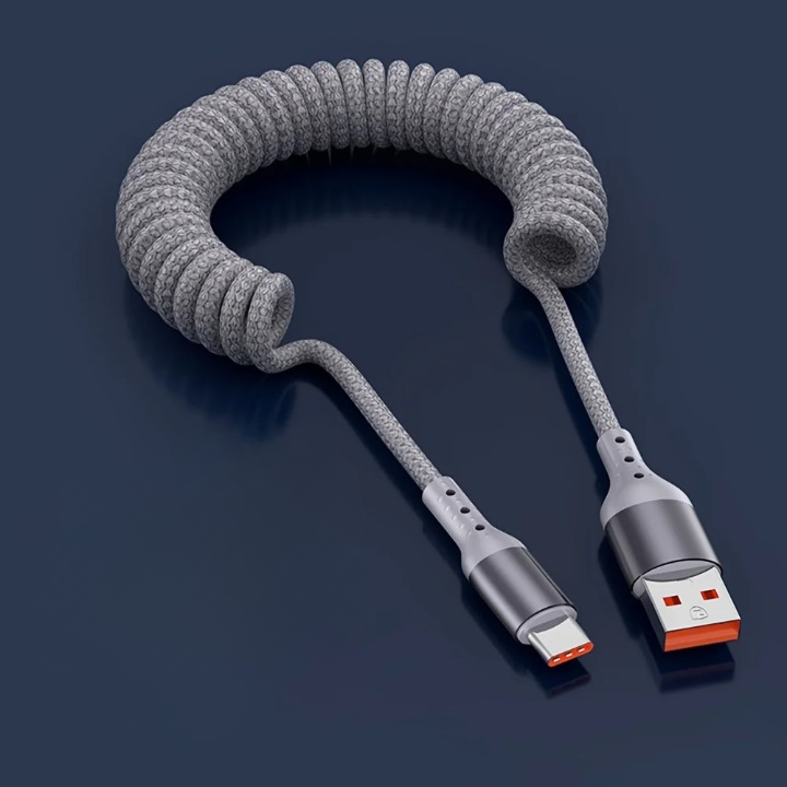 100W USB-C Spring Charging Cable – FlexCharge (1+1 FREE)