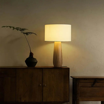 Contemporary Tapered Table Lamp | Drum Shade Table Light Interior Lighting-Table Lamp-Sasha Sydney