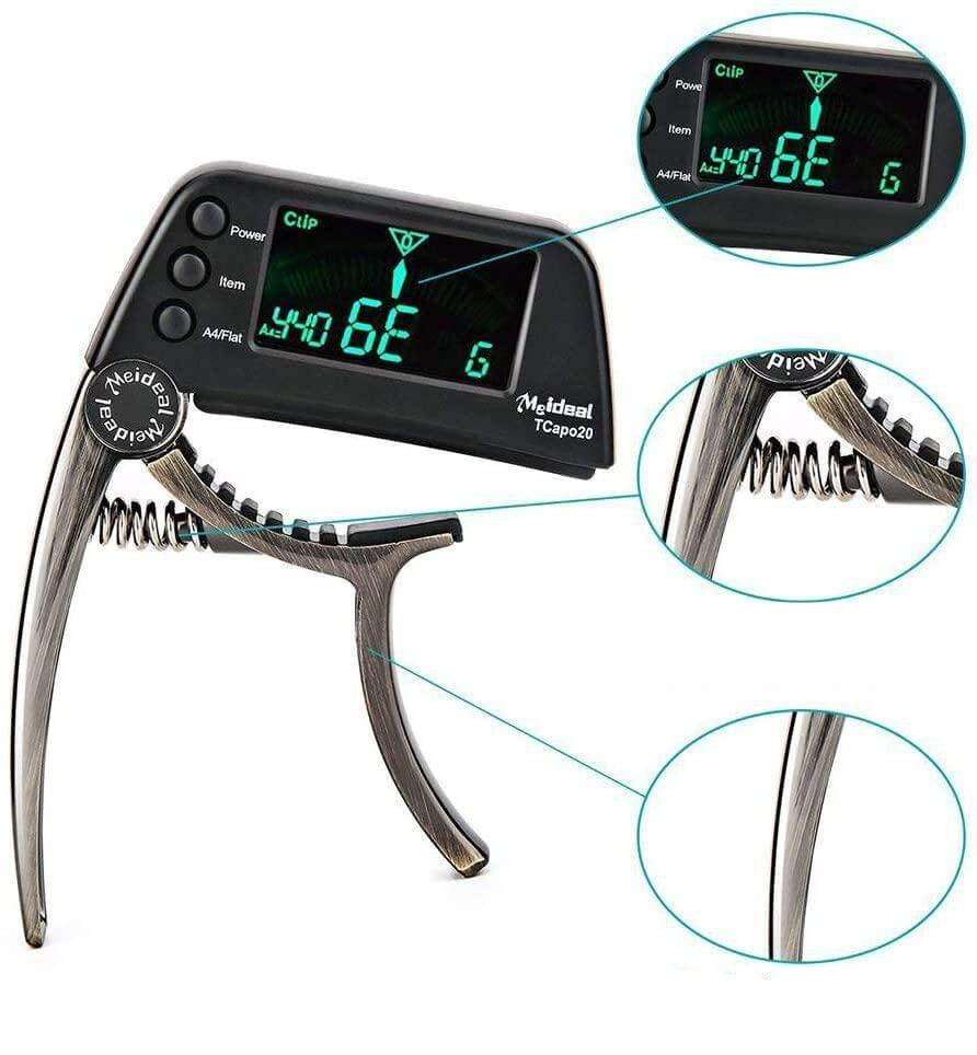 Digital Guitar Capo | LCD Tuner Acoustic Electric Practice-Guitar Capo-Sasha Sydney