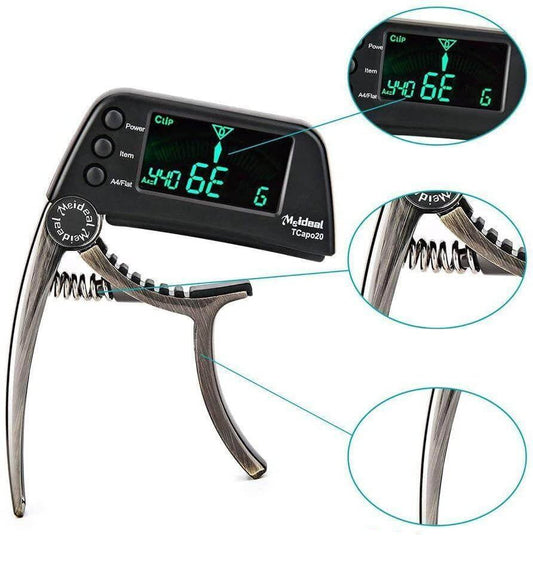 Digital Guitar Capo | LCD Tuner Acoustic Electric Practice-Guitar Capo-Sasha Sydney