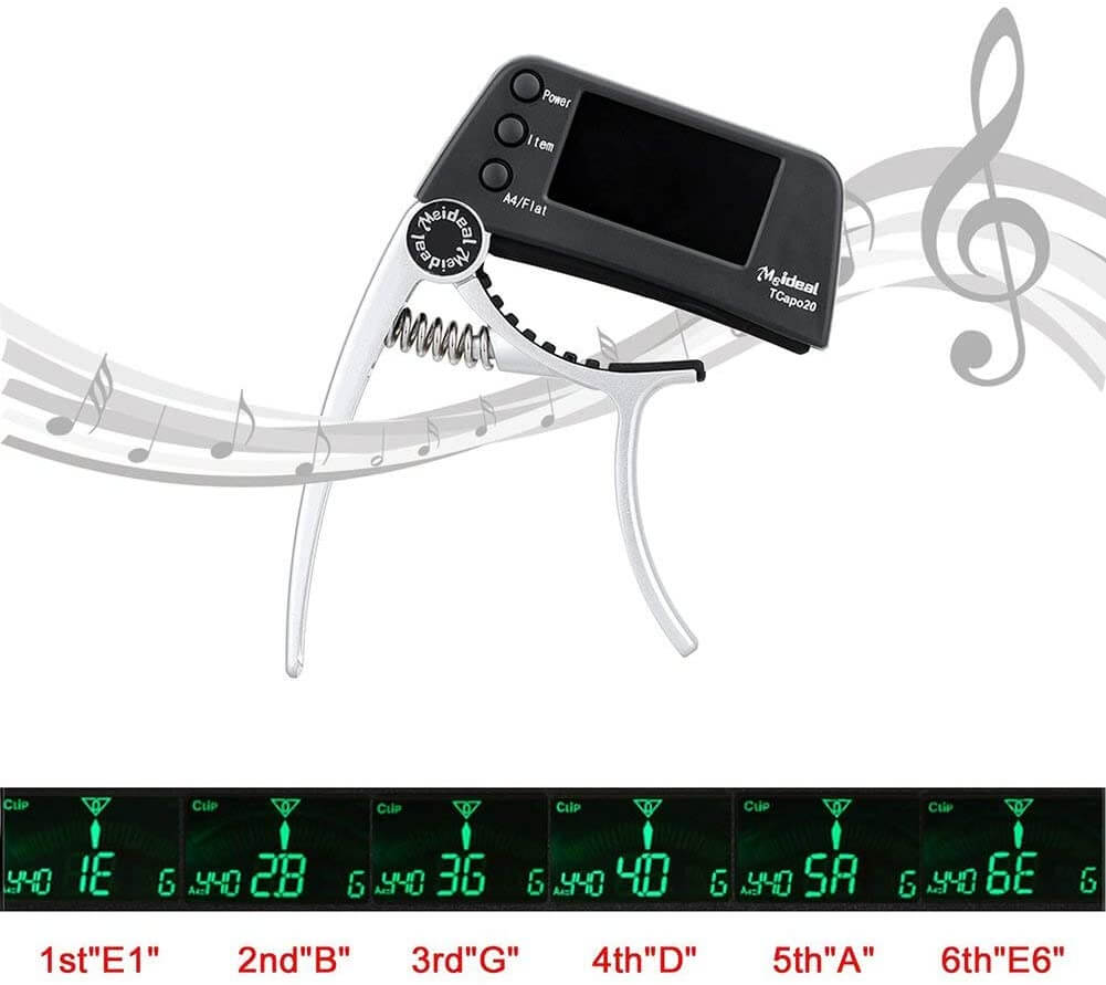 Digital Guitar Capo | LCD Tuner Acoustic Electric Practice-Guitar Capo-Sasha Sydney