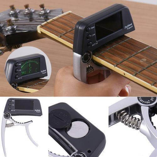 Digital Guitar Capo | LCD Tuner Acoustic Electric Practice-Guitar Capo-Sasha Sydney