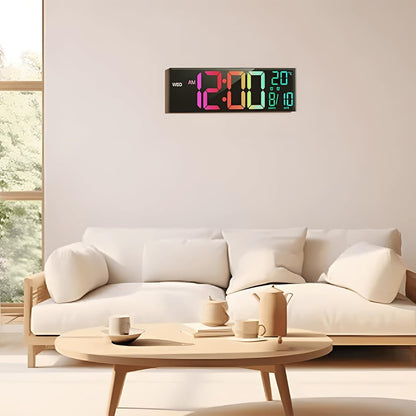 Digital LED Wall Clock | Large Display Temperature Calendar Home Office-Wall Clock-Sasha Sydney
