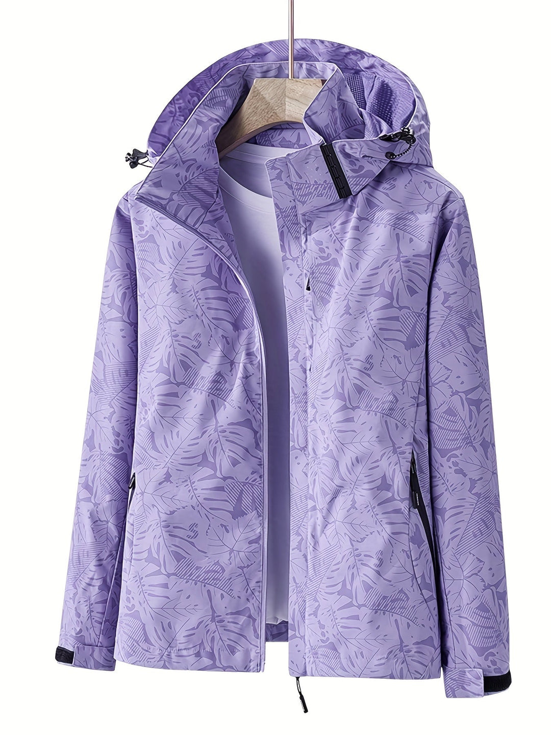 Joana | Women's Windproof Softshell Jacket | Chic Botanical Print