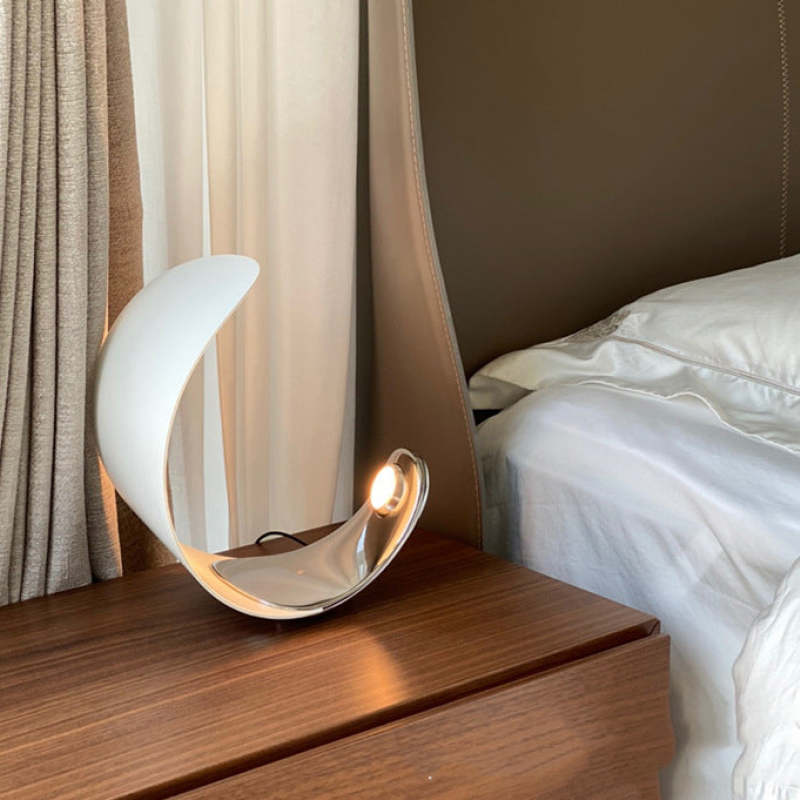 Designer Table Lamp | Modern Half Moon Light-Table Lamp-Sasha Sydney