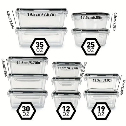 Food Storage Container Set | Stackable Airtight Kitchen Organisation-Food Container-Sasha Sydney